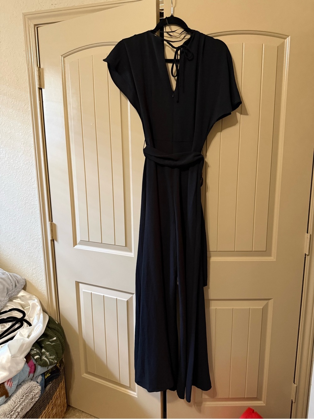 Vince Camuto Black Wide Leg Belted Jumpsuit Small